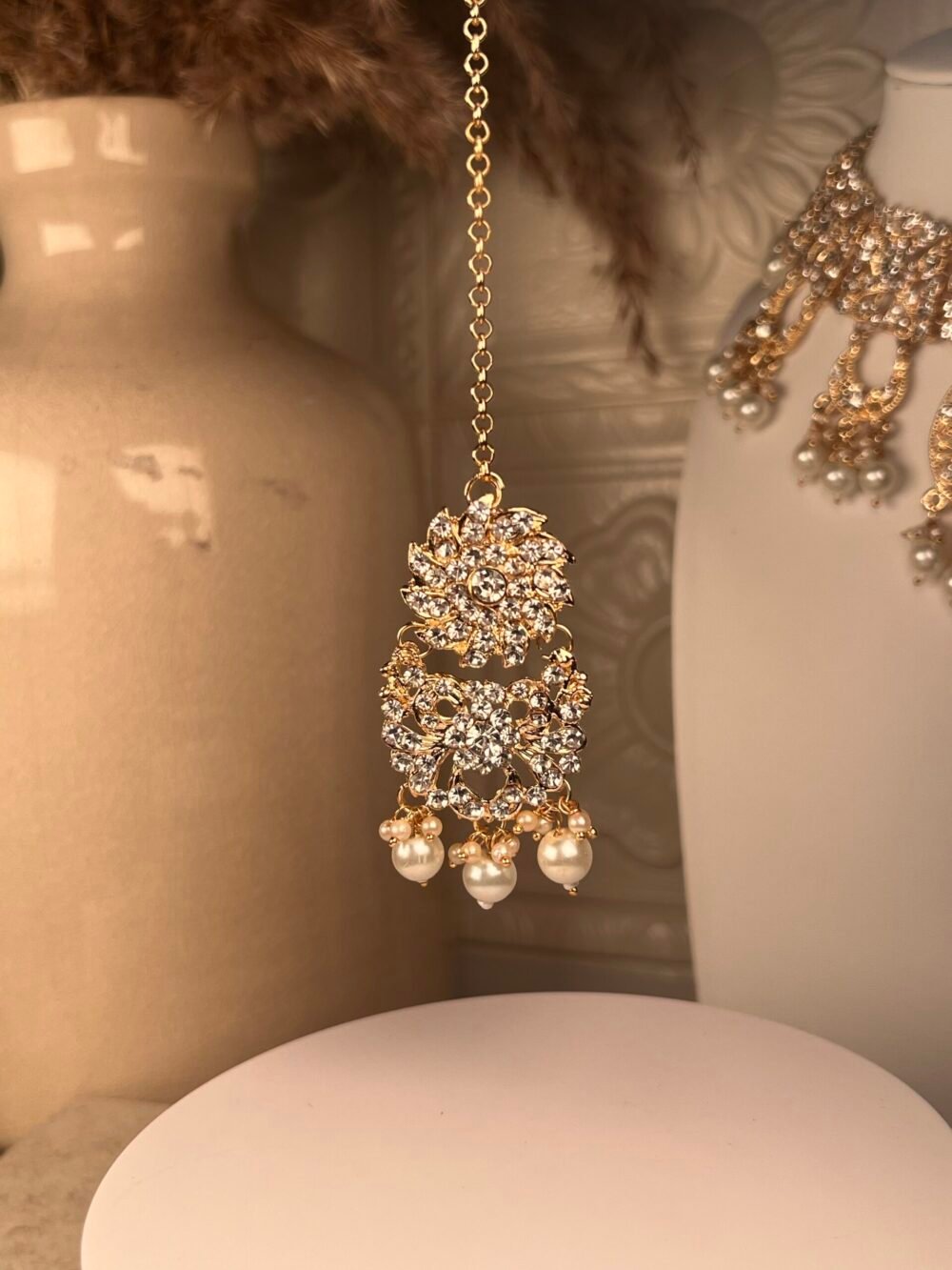 Gold Adjustable Necklace Set – South Asian jewelry – Wedding collection