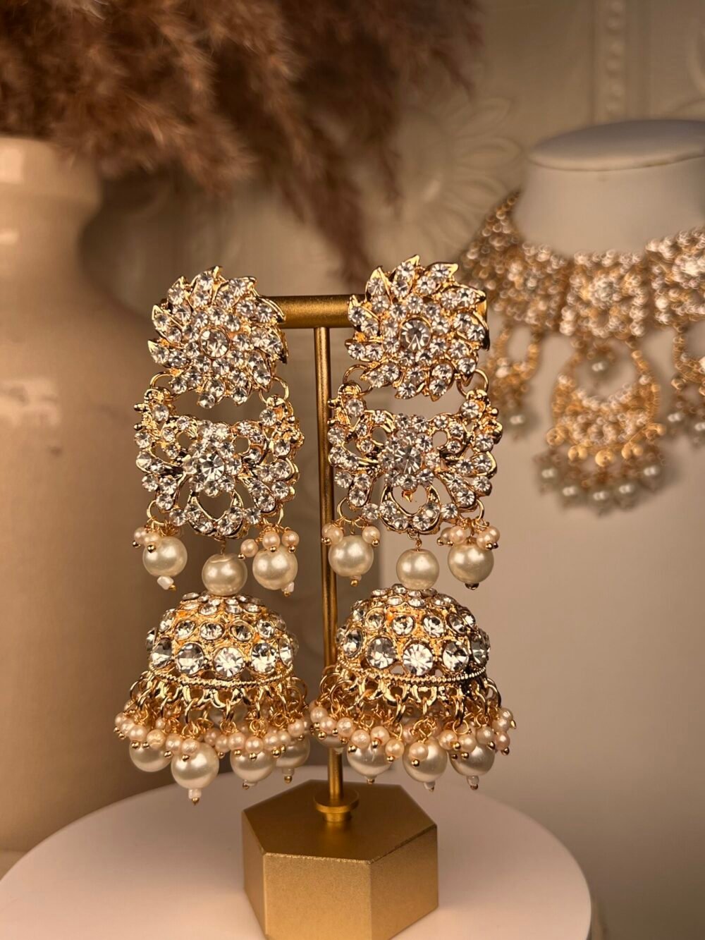 Gold Adjustable Necklace Set – South Asian jewelry – Wedding collection