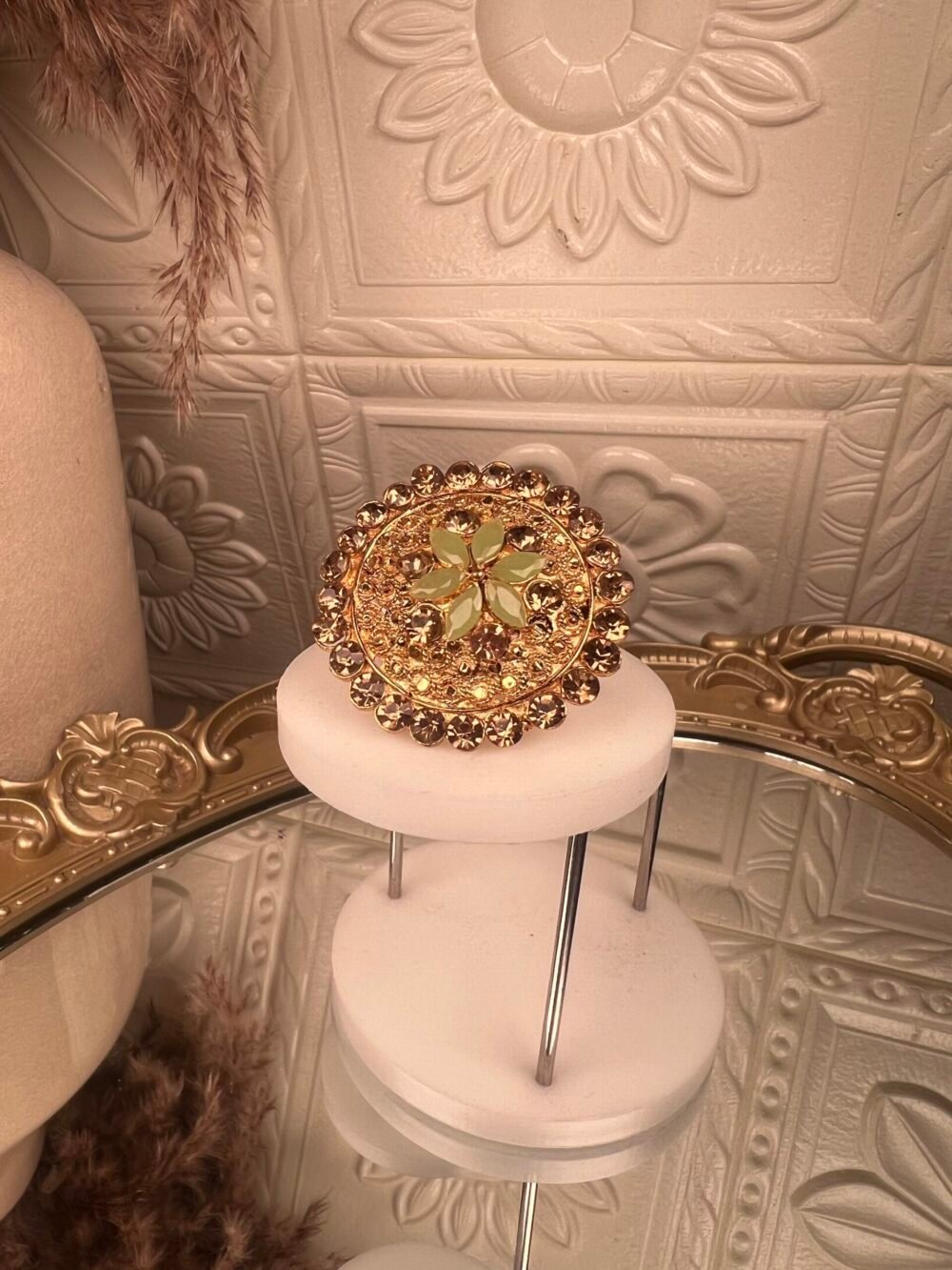 Rose Gold Adjustable Ring – South Asian ring – Traditional design