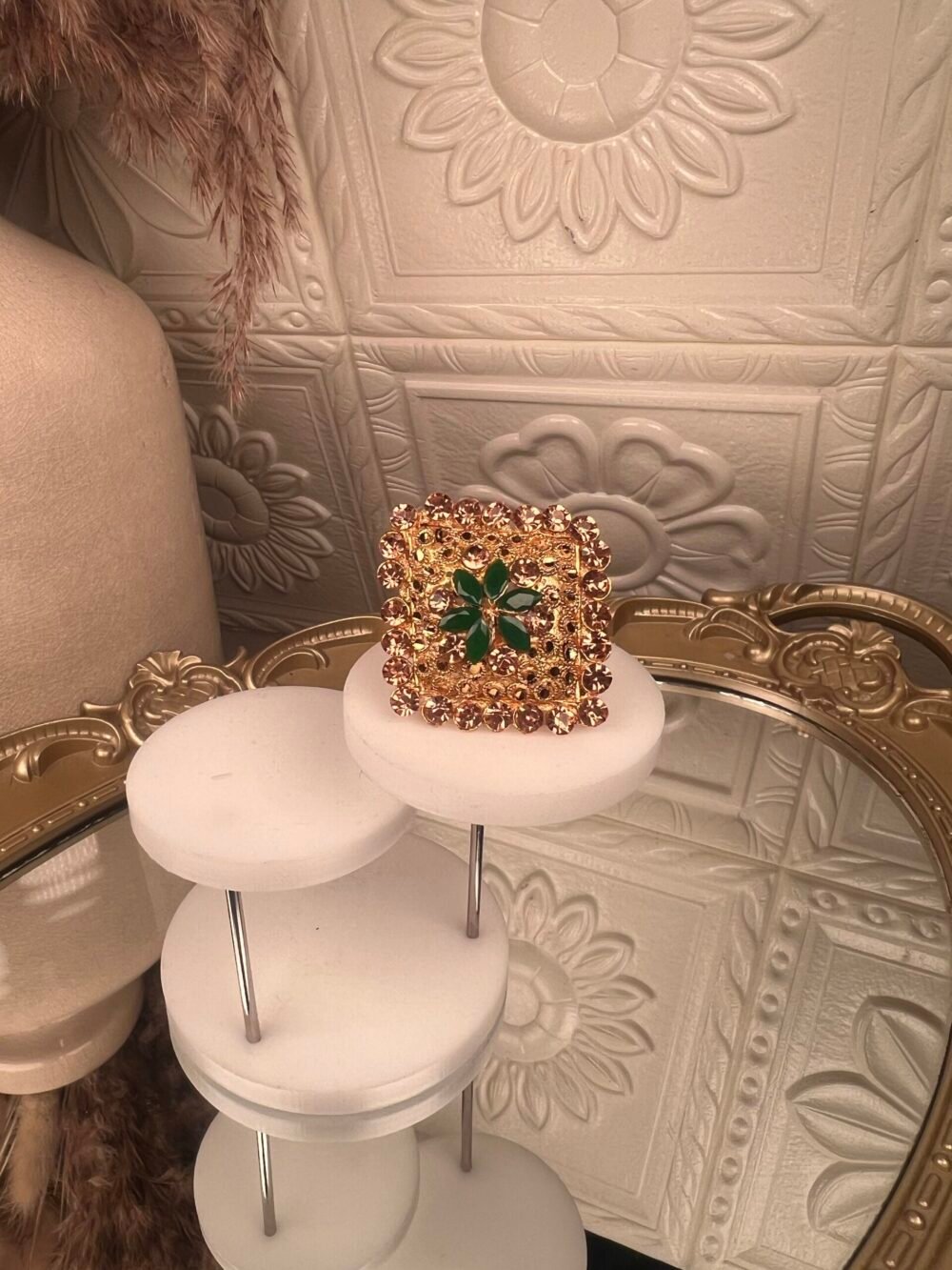 Rose Gold Adjustable Ring – South Asian ring – Traditional design